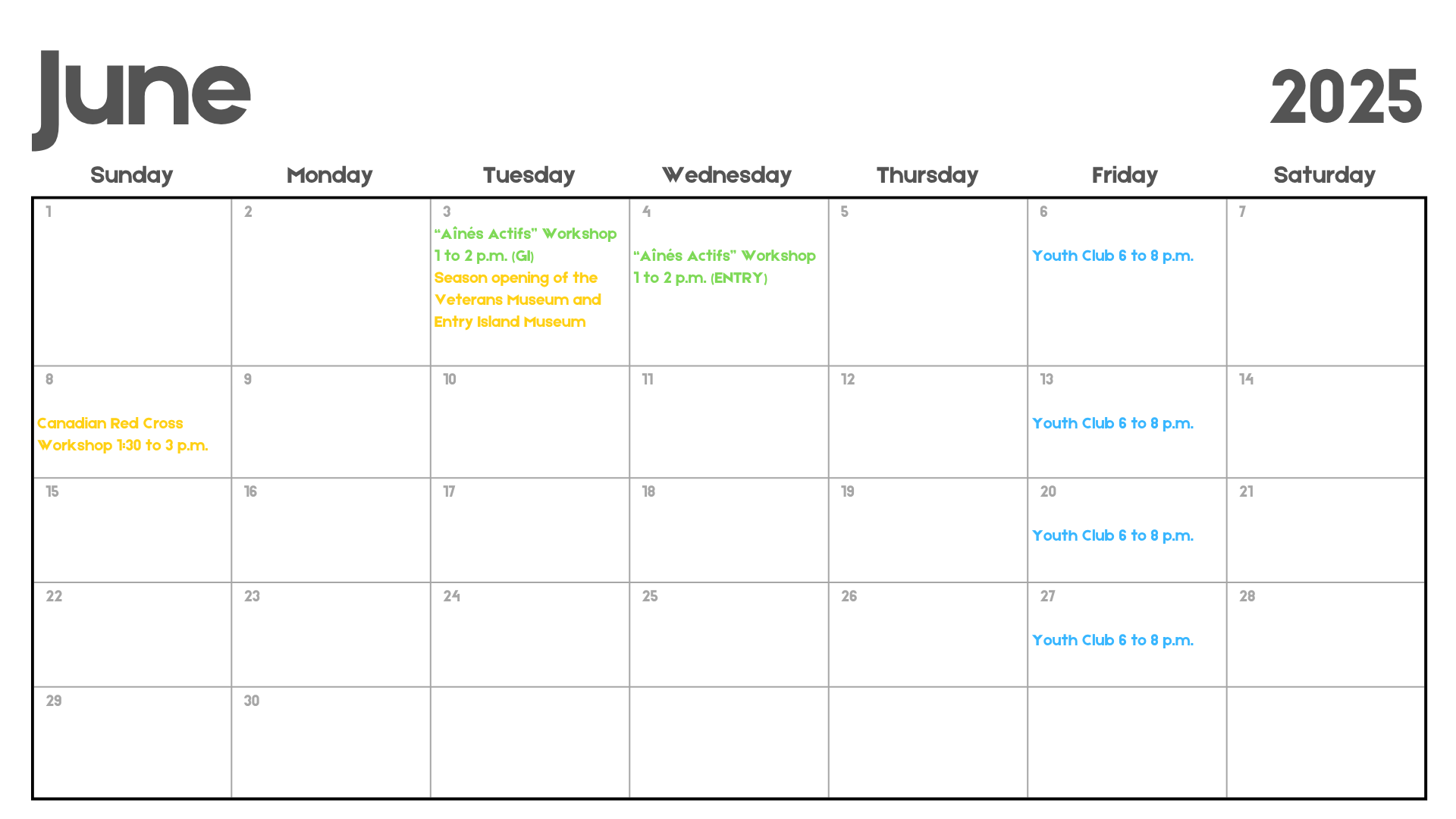 Calendar Website June 2025